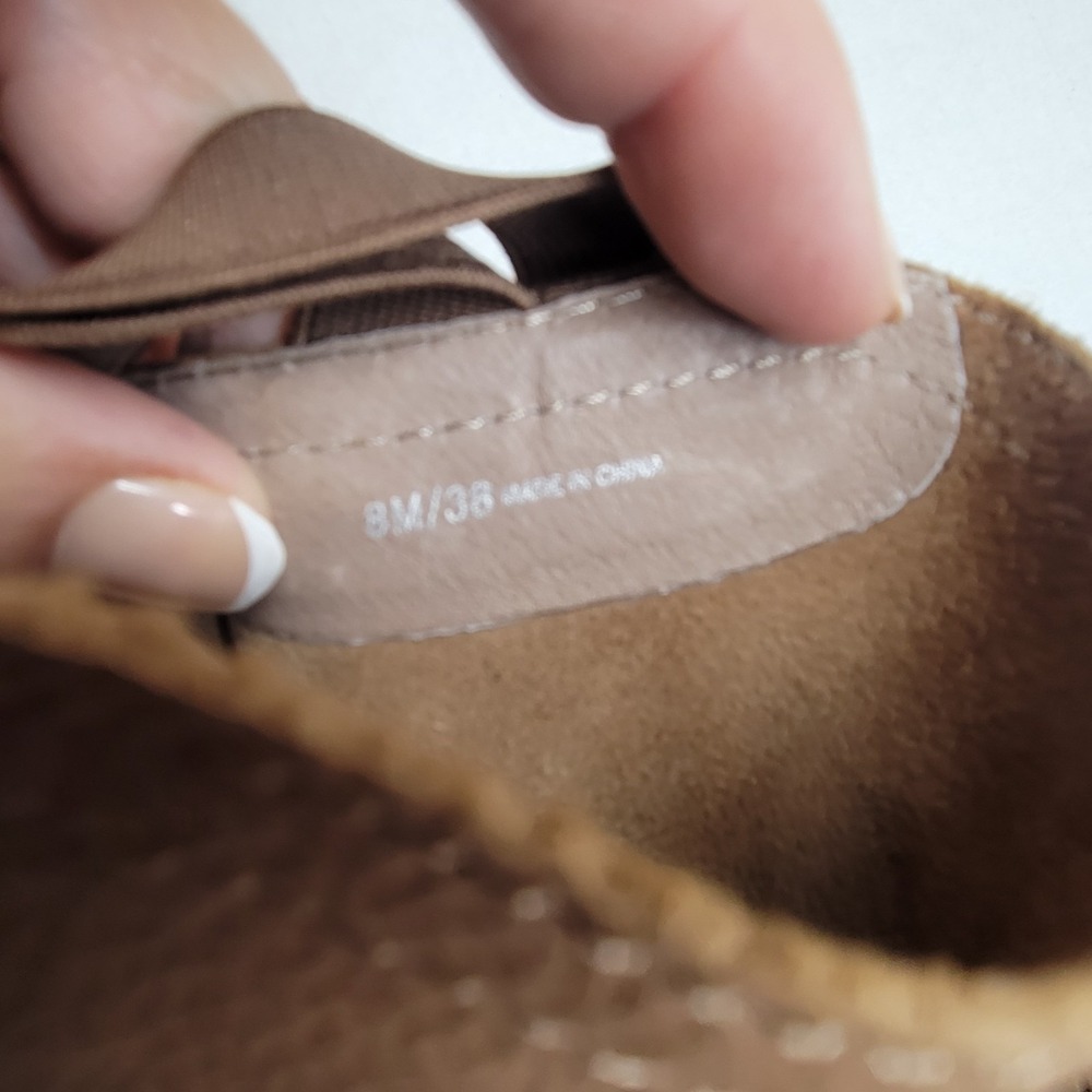 Vince Camuto Peep Toe Booties Brown Leather Slingback Heel Size 8M - Picture 6 of 11